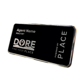 Dore Team Name Tag | 1.5x3 Framed Black Name Tag
